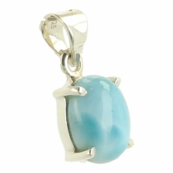 Mooie larimar hanger in zilver 'nr6'