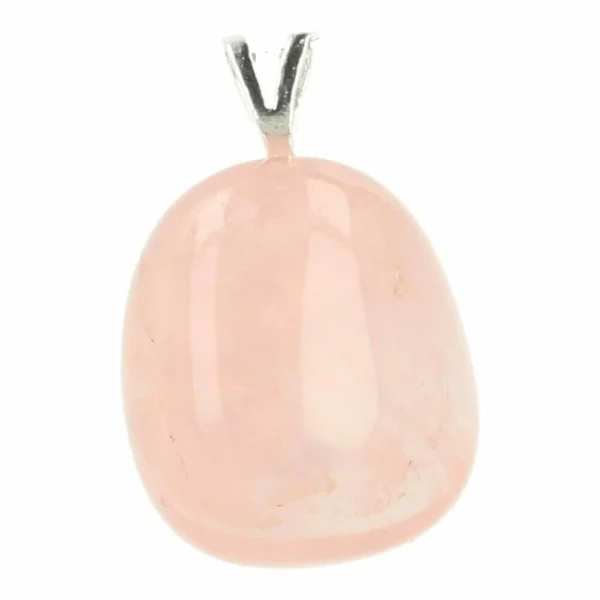 A-kwaliteit rozenkwarts hanger met oogje