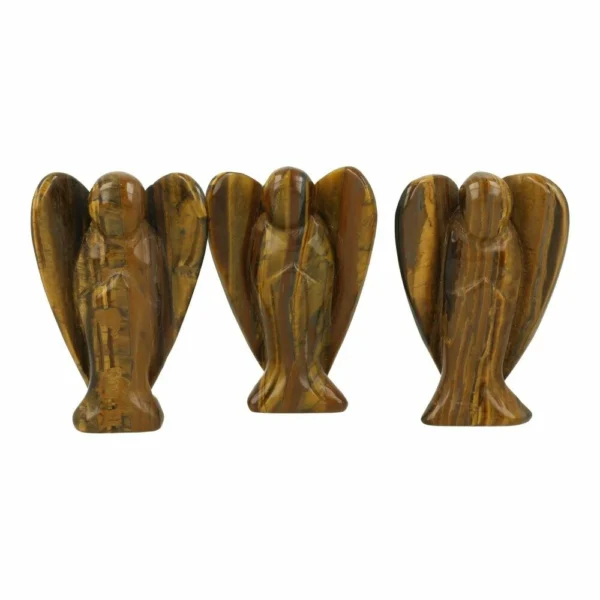 Fraaie tijgeroog engel van 7,5cm hoog