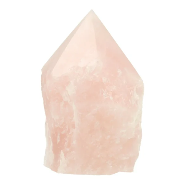 Fraaie rozenkwarts lamp met punt met mooie roze kleur en netsnoer met schakelaar 'nr1'