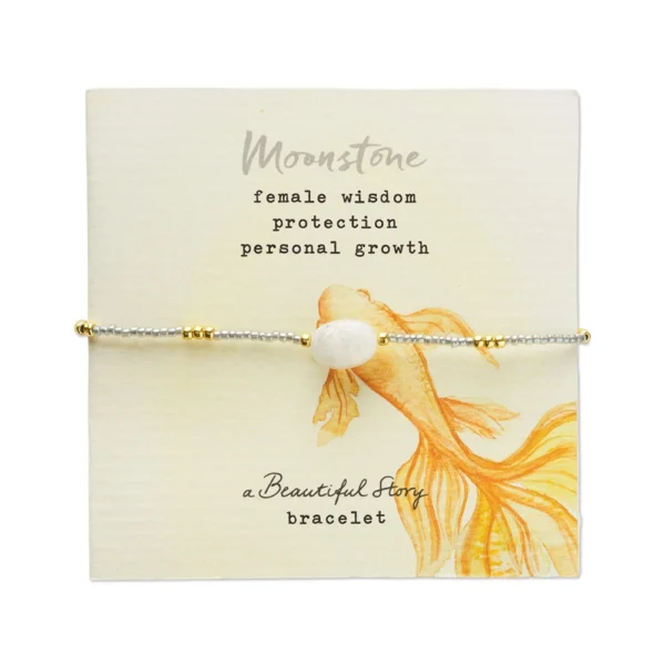Fraaie maansteen armband Wanting goudkleurig van A Beautiful Story