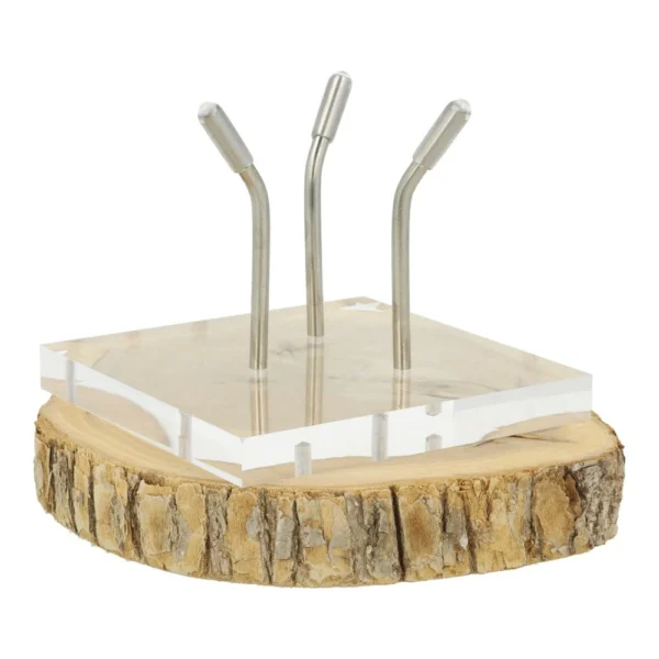 Leuke bol standaard van plexiglas met basis van 80mm en ongeveer 5,5cm hoog. Geschikt voor bollen vanaf 80mm diameter