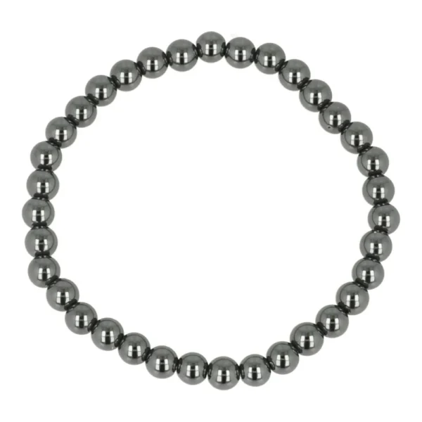 Fraaie hematiet kinderarmband met kralen van 4mm